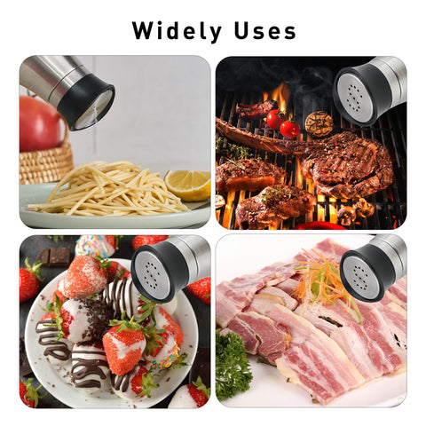 Lonffery labeled S and P caps for quick seasoning identification.