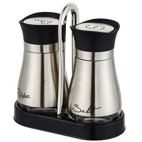 Lonffery salt and pepper set top view for stylish table use.