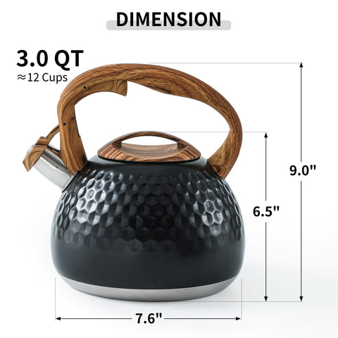 Lonffery easy-spout control helps pour with reduced steam.