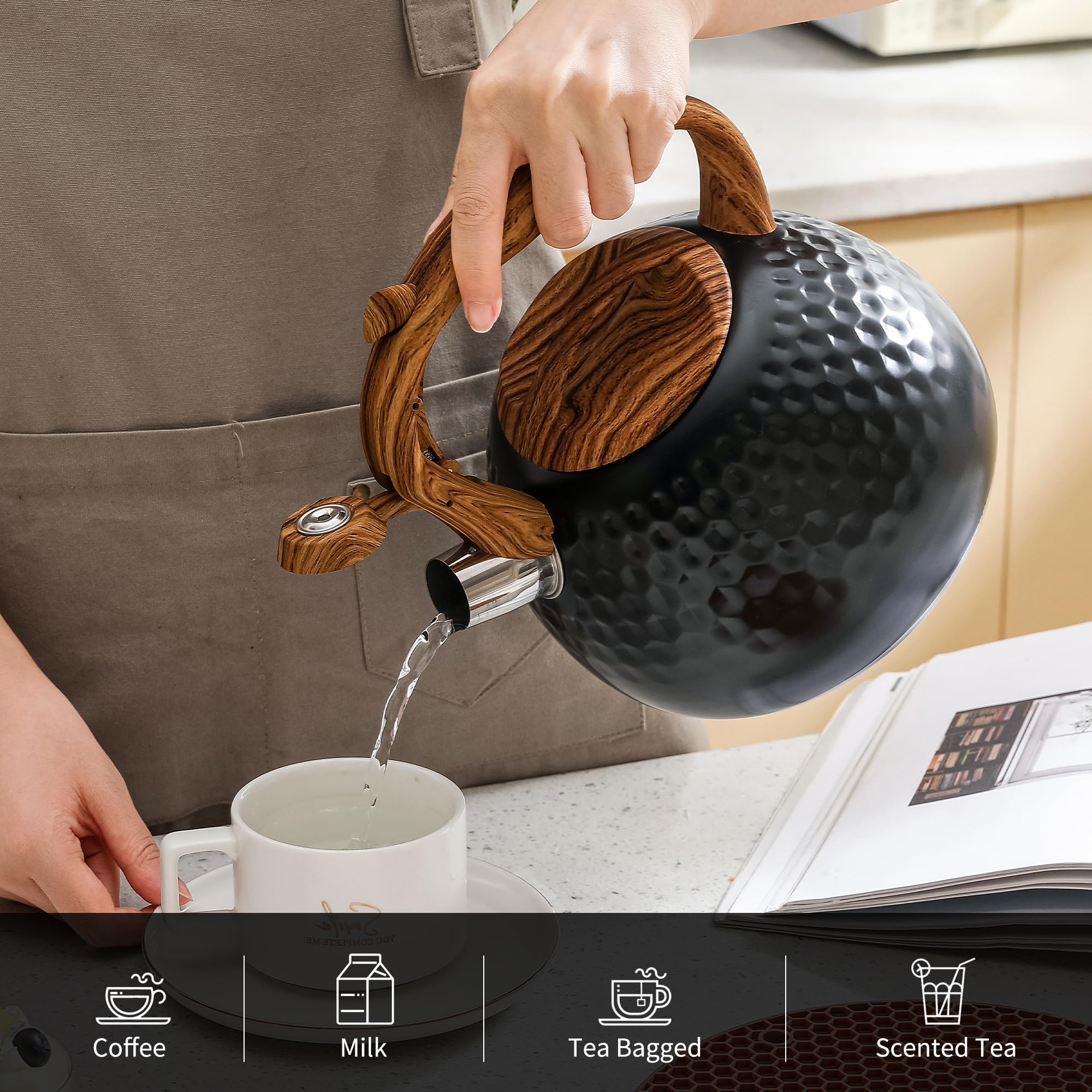 Lonffery silicone heat pad protects hands and countertops.