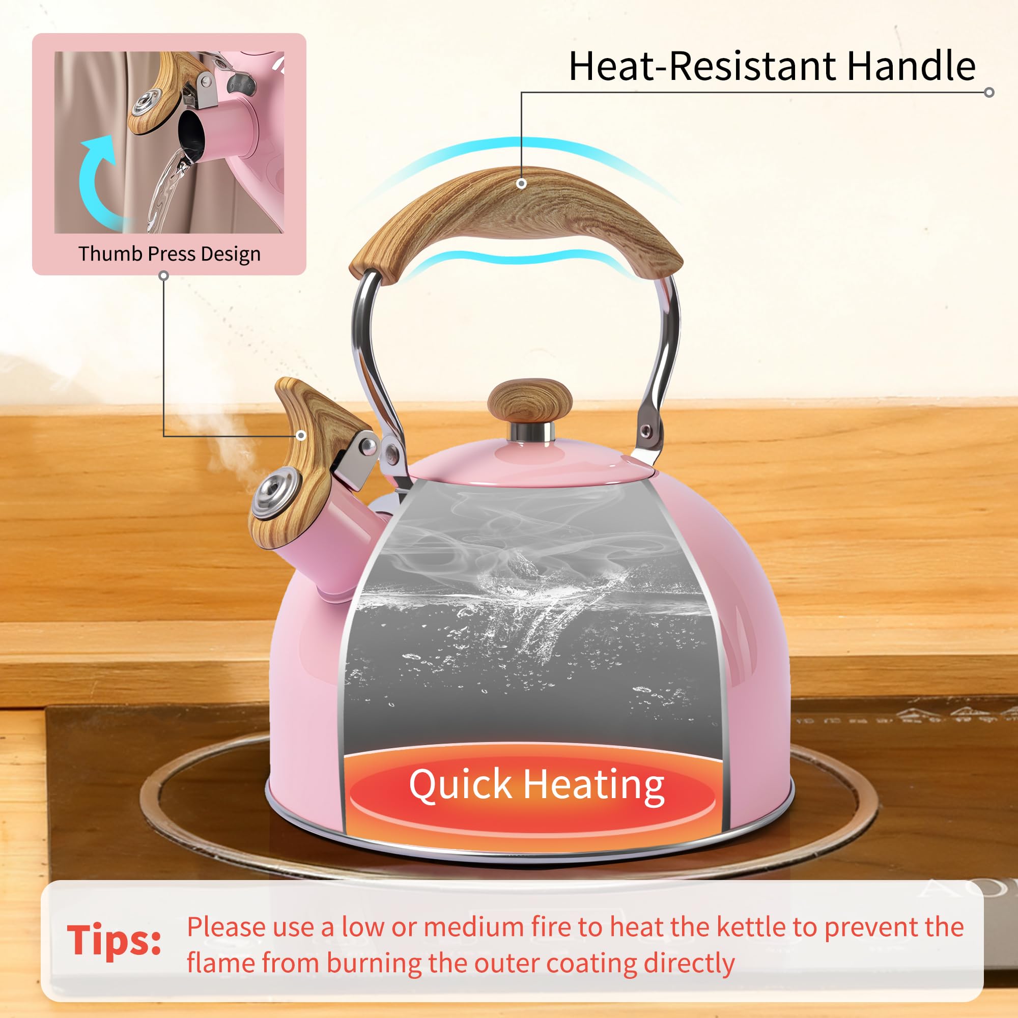 Lonffery stainless steel body resisting rust and cleaning easily