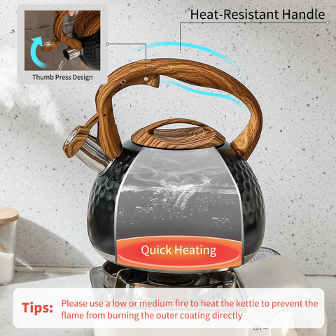 Lonffery stainless steel body resists rust and cleans easily.