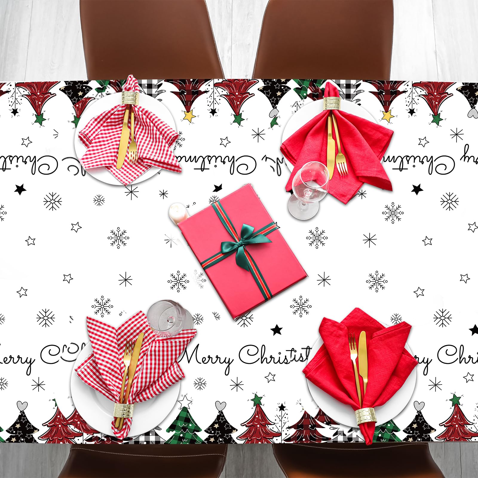 Lonfliness waterproof disposable tablecloth; protects surfaces from spills.