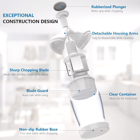 Longmann Pamperεd Chεf handheld chopper compact for on the go prep