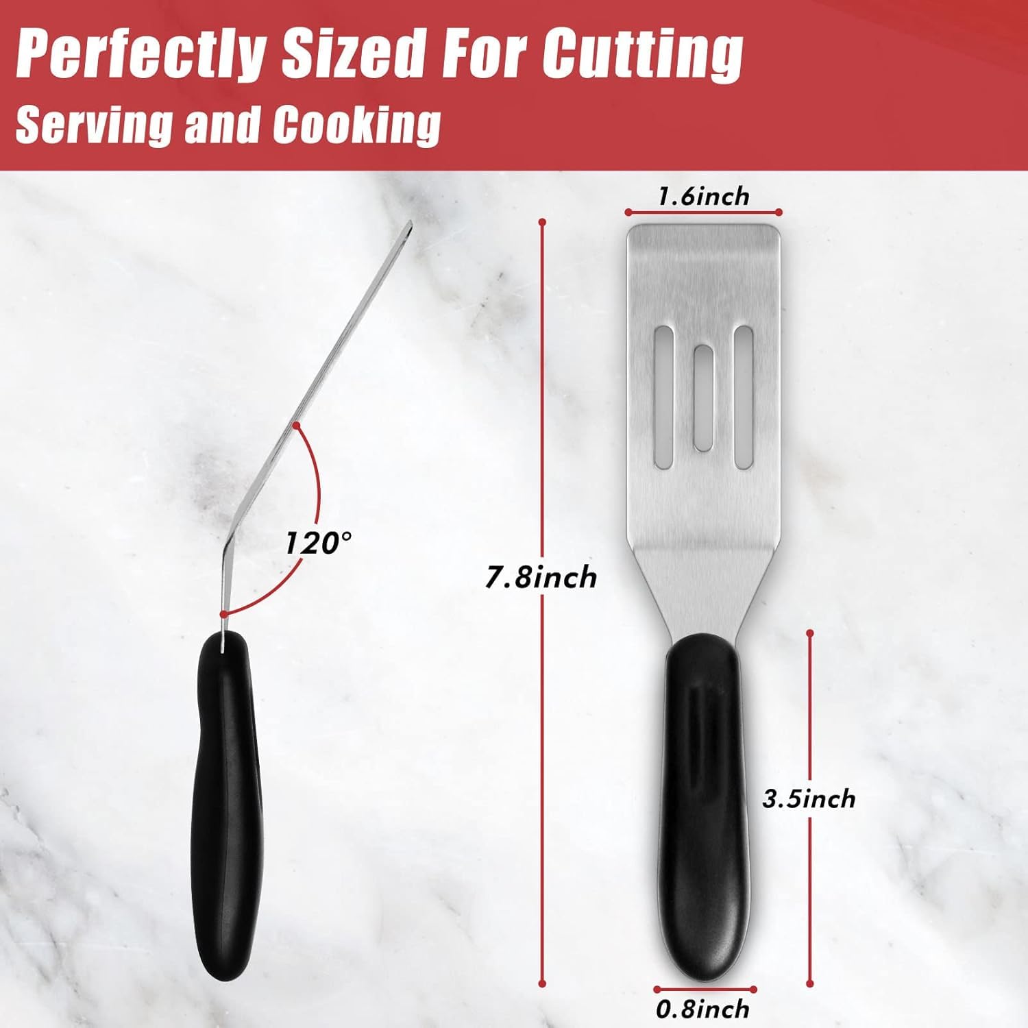 Longmann Pampered Chef Mini-Serving Spatula 2622 serves as a precise serving and flipping tool.