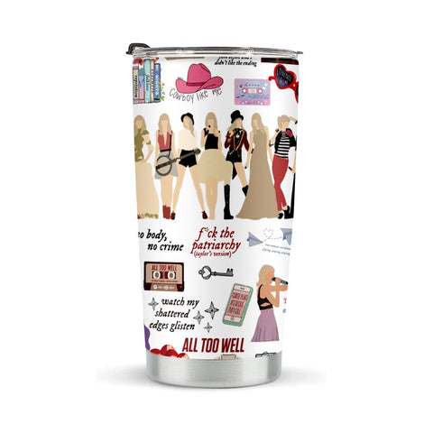 LONGXIN Singer Inspired Tumbler 20oz with lid keeps drinks cold longer.
