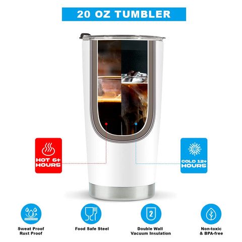 LONGXIN Vintage Movie Tumbler stainless steel body resists rust and preserves temperature.