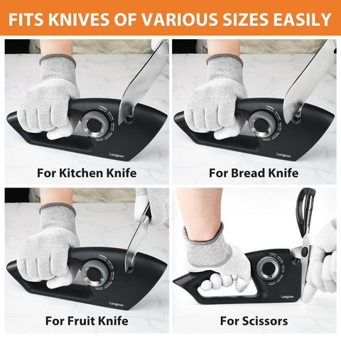 Longzon blade polishing stage delivers a smooth edge finish.