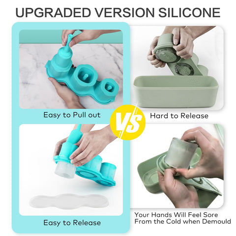 Longzon food-grade silicone tray safely creates large ice for cocktails, coffee, and whiskey