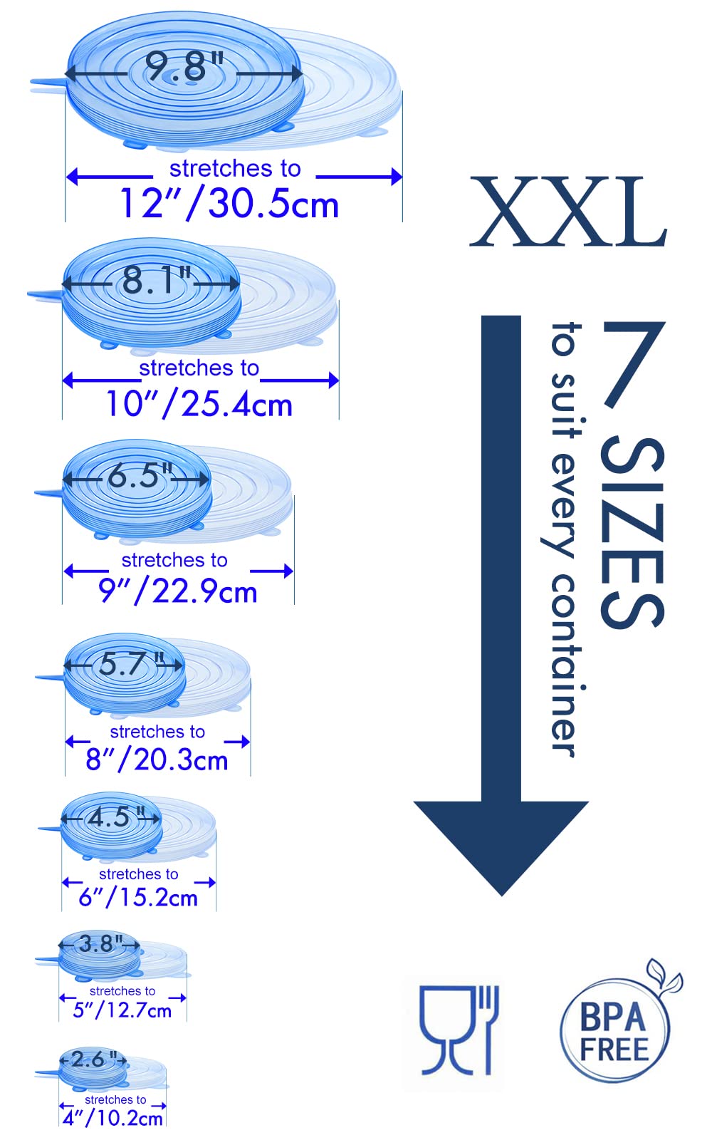 Longzon 9-8 inch lid demonstrates secure fit on bowls
