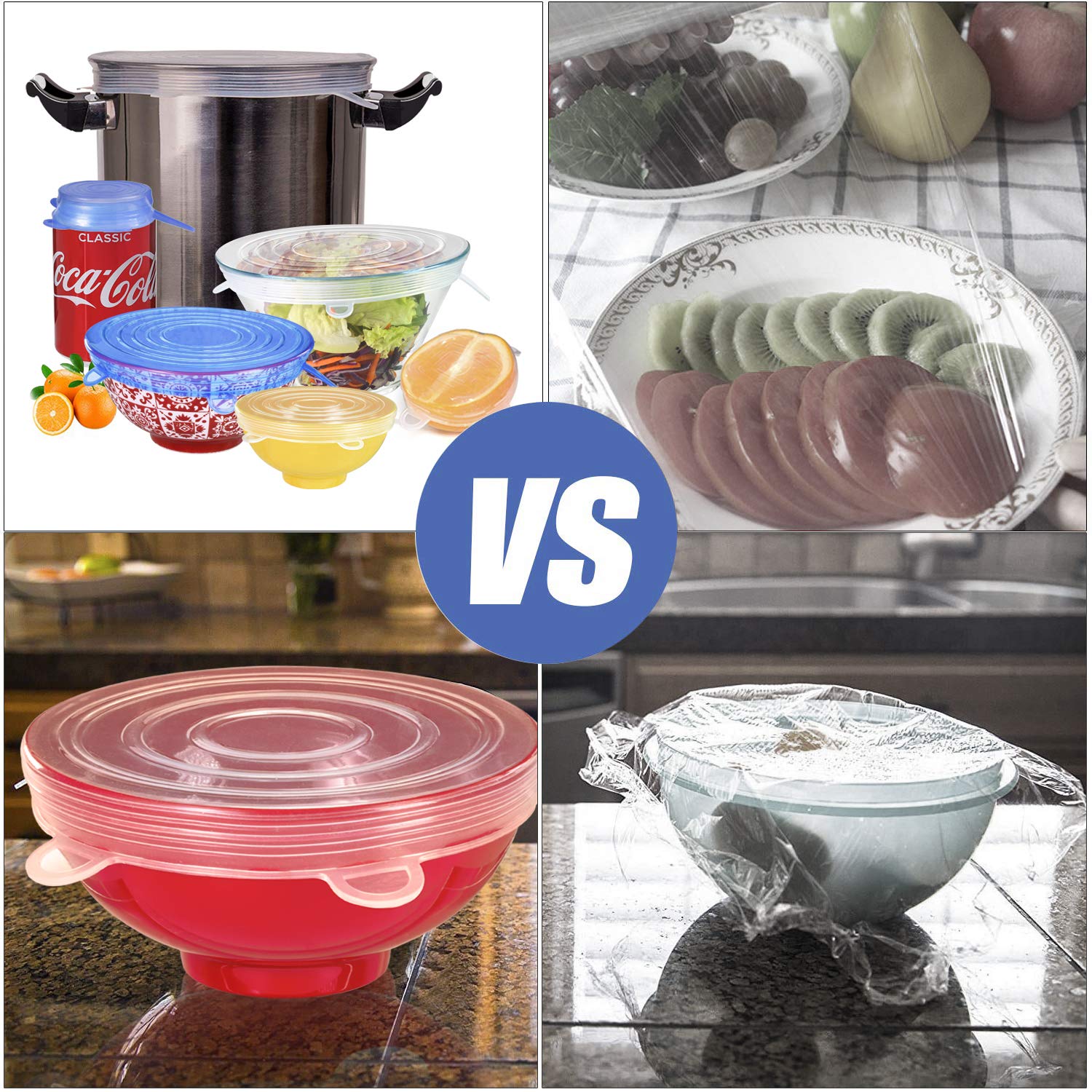 Longzon dishwasher-safe lid keeps contents fresh