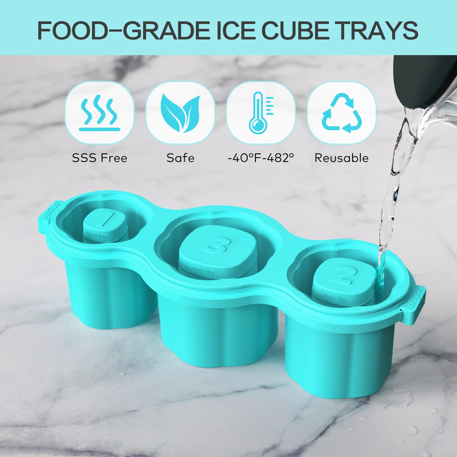 Longzon twist-to-release feature provides instant ice without bending or twisting