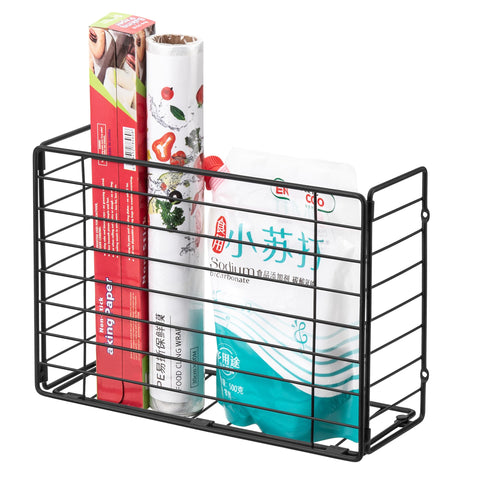 Lonian multi-room storage basket black fits kitchen, pantry, or bathroom setups.