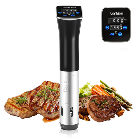 Lonkion sous vide cooker immersion circulator delivers precise temperature control for consistent results.