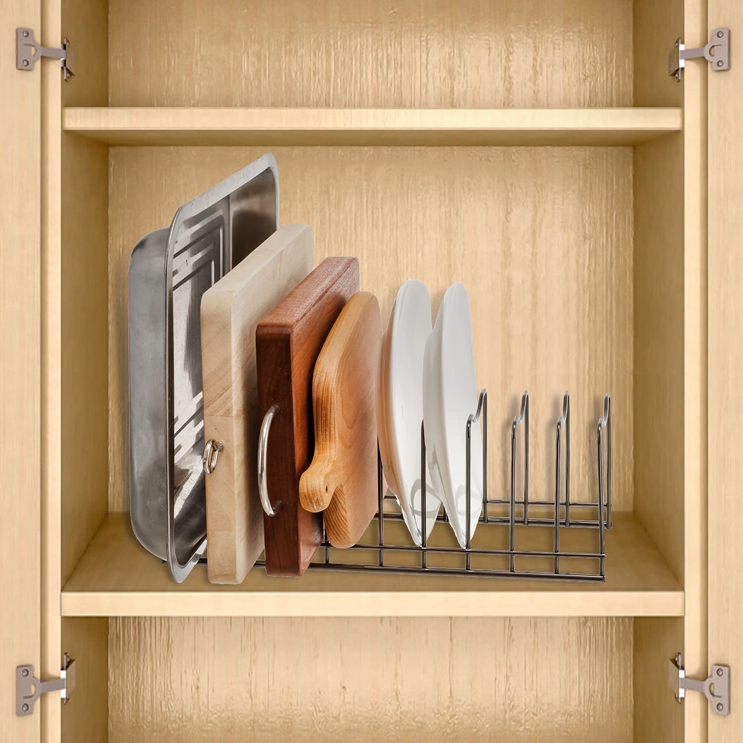 Lonpute kitchen storage frees up cabinet space and reduces clutter.