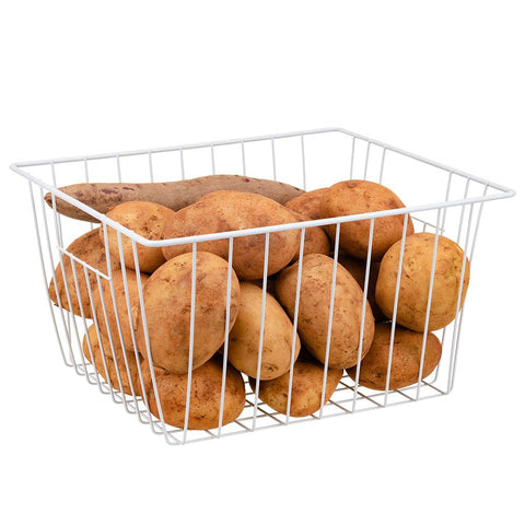 Lonpute pantry storage bin improves visibility and airflow for tidy shelves.