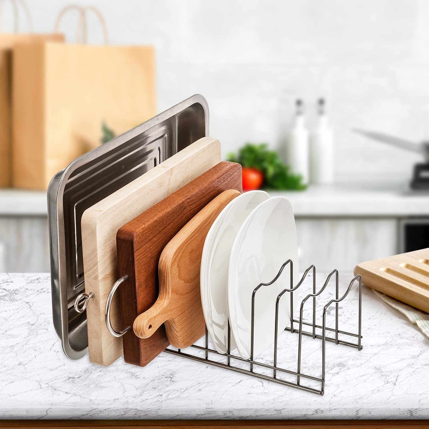 Lonpute versatile rack doubles as desk file organizer