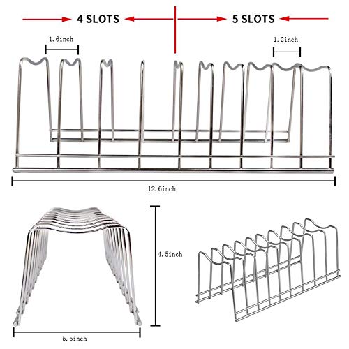 Lonpute pot lid organizer bottom wires protect surfaces
