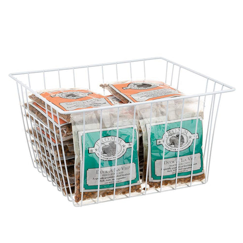 Lonpute refrigerator organizer keeps frozen foods neatly organized for faster access.