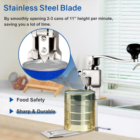 Lonsge countertop-mounted base keeps the opener secure during use.