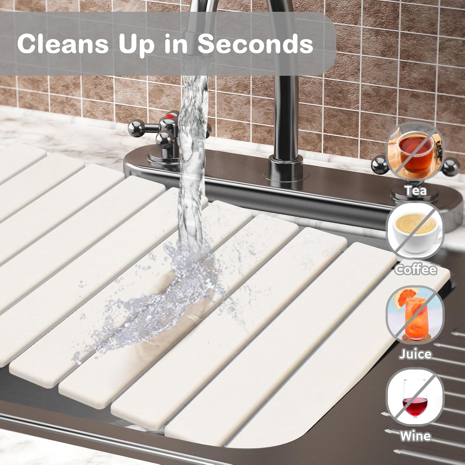 Lonsta stable-weighted design stays put during busy kitchen tasks.