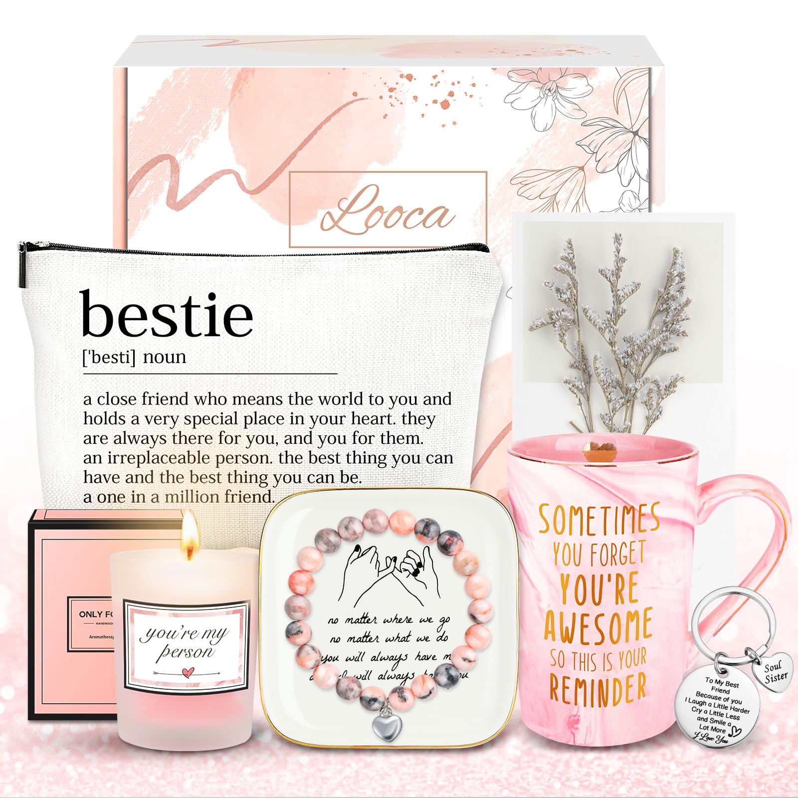 Looca bestie mug 14oz for cozy morning coffee with your friend.