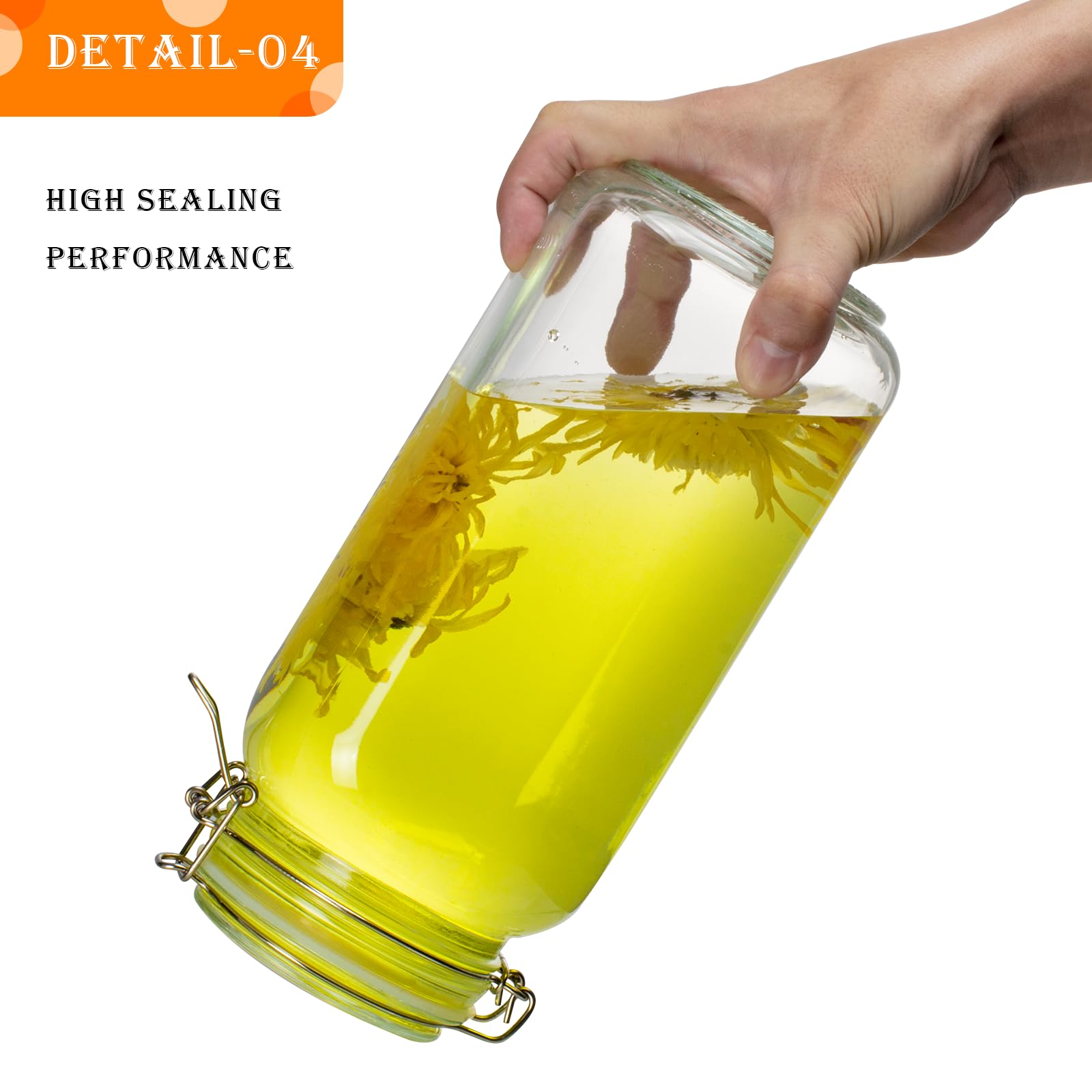 LOOIOOJ pantry display-ready jars save space on countertops while keeping items visible.