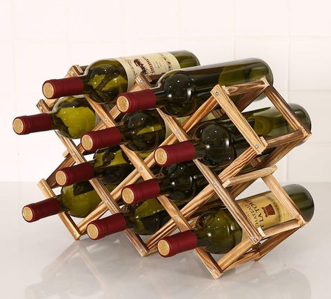 LoongZDD foldable wine rack assembly showing quick setup for organized storage.