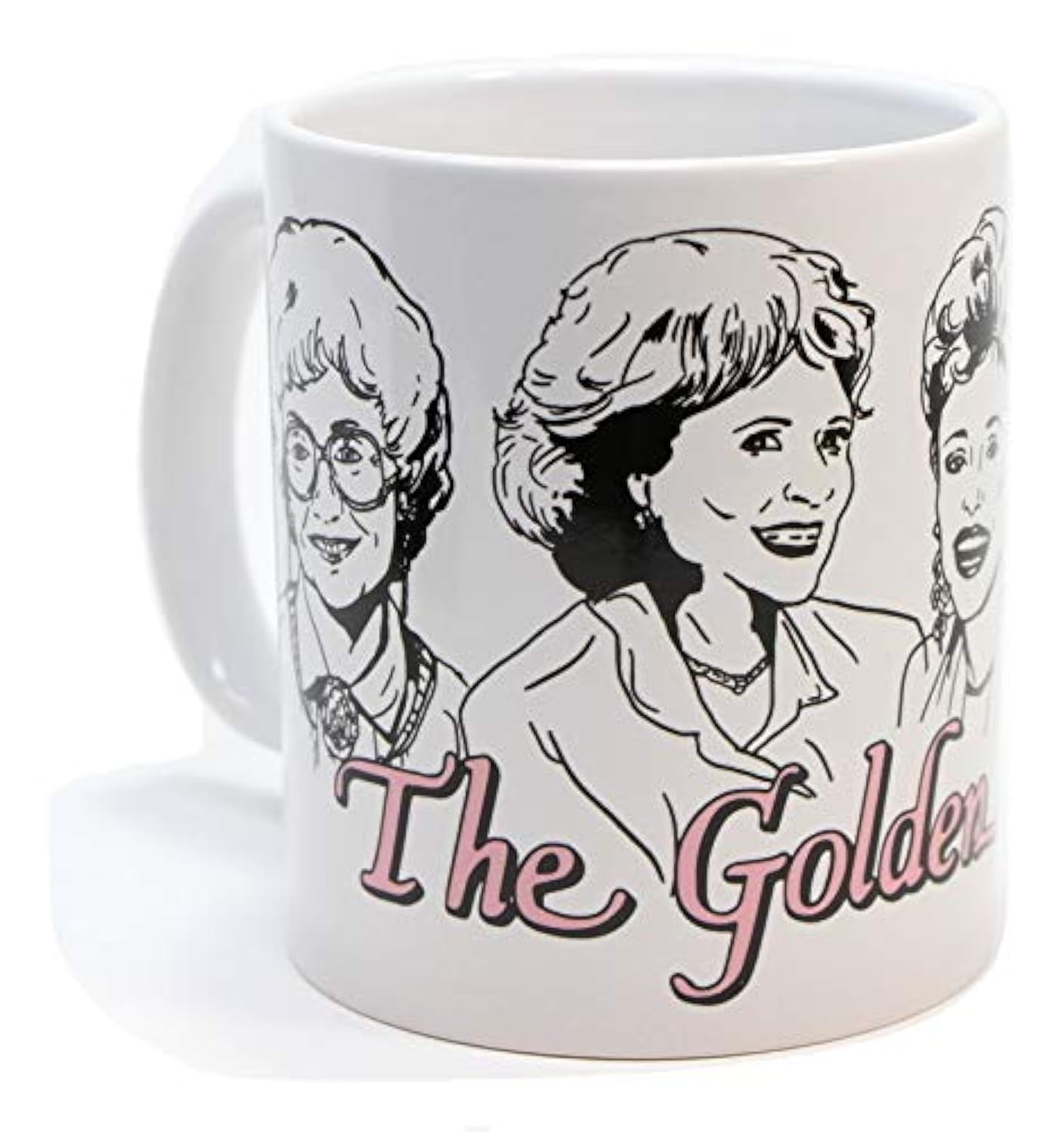 Loot Crate The Golden Girls coffee mug front view showcases bold print for everyday sipping