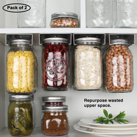 Lopeztek canning rack display holds multiple jars for easy visibility.
