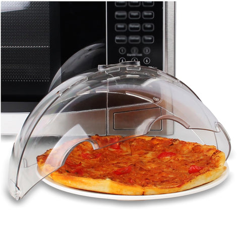 Lopeztek Flippable Microwave Splatter Cover lid protecting the microwave from spills