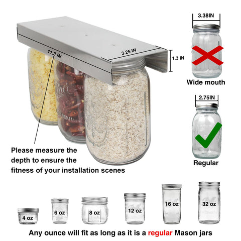 Lopeztek aluminum mason jar rack offers durable, sturdy support.