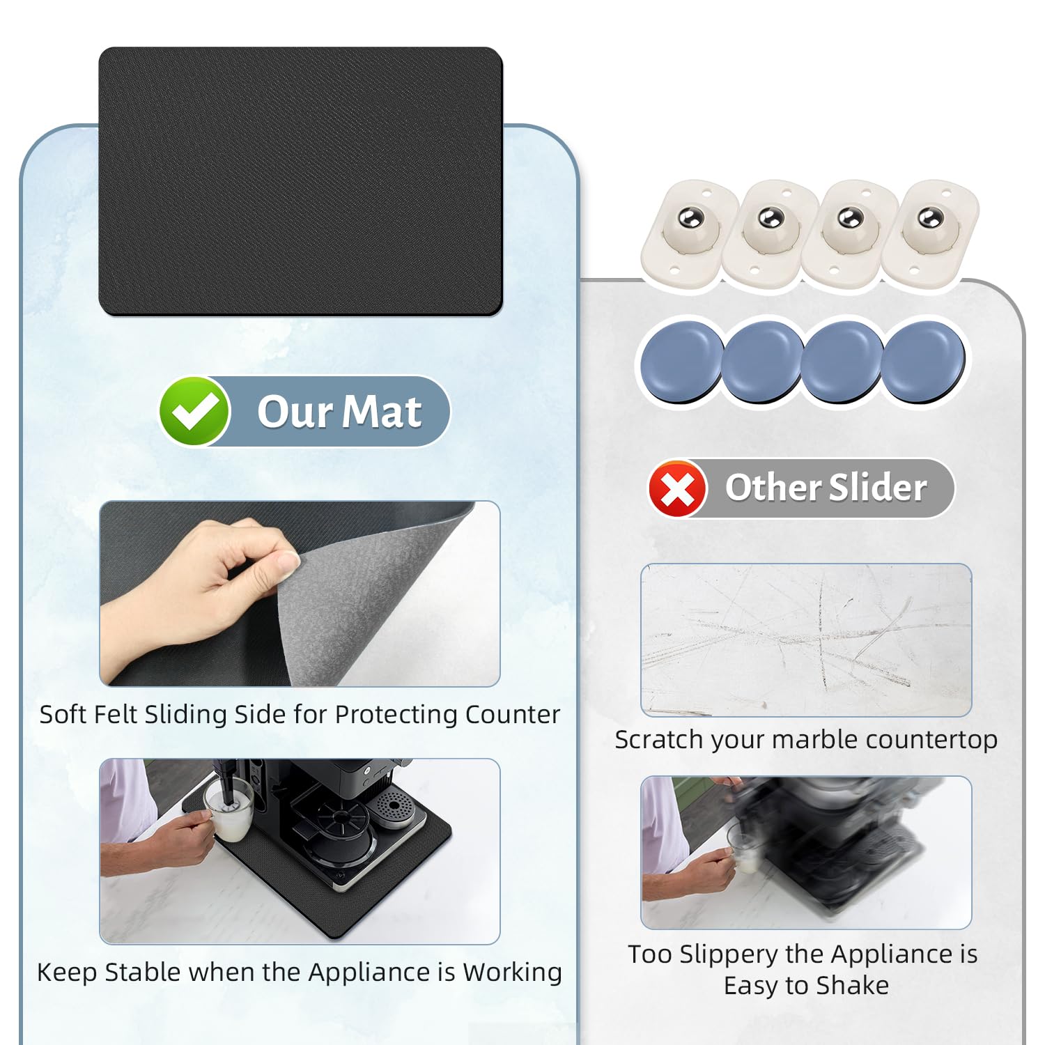 LOPNUR appliance slider offers three sizes for versatile setups.