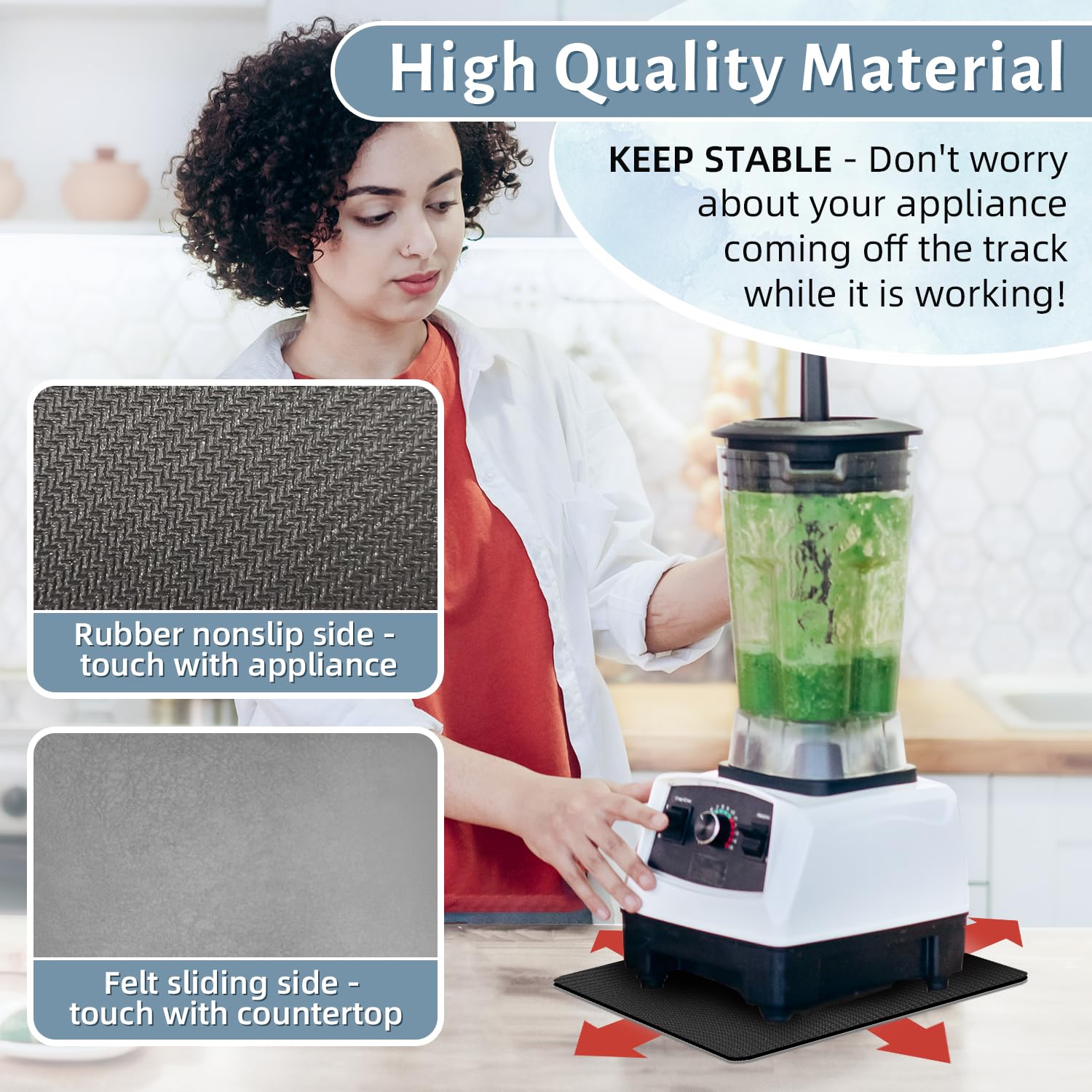 LOPNUR coffee maker slider tray protects countertops while moving a coffee maker.