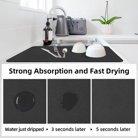 LOPNUR diatomite dish mat absorbs water quickly and dries itself