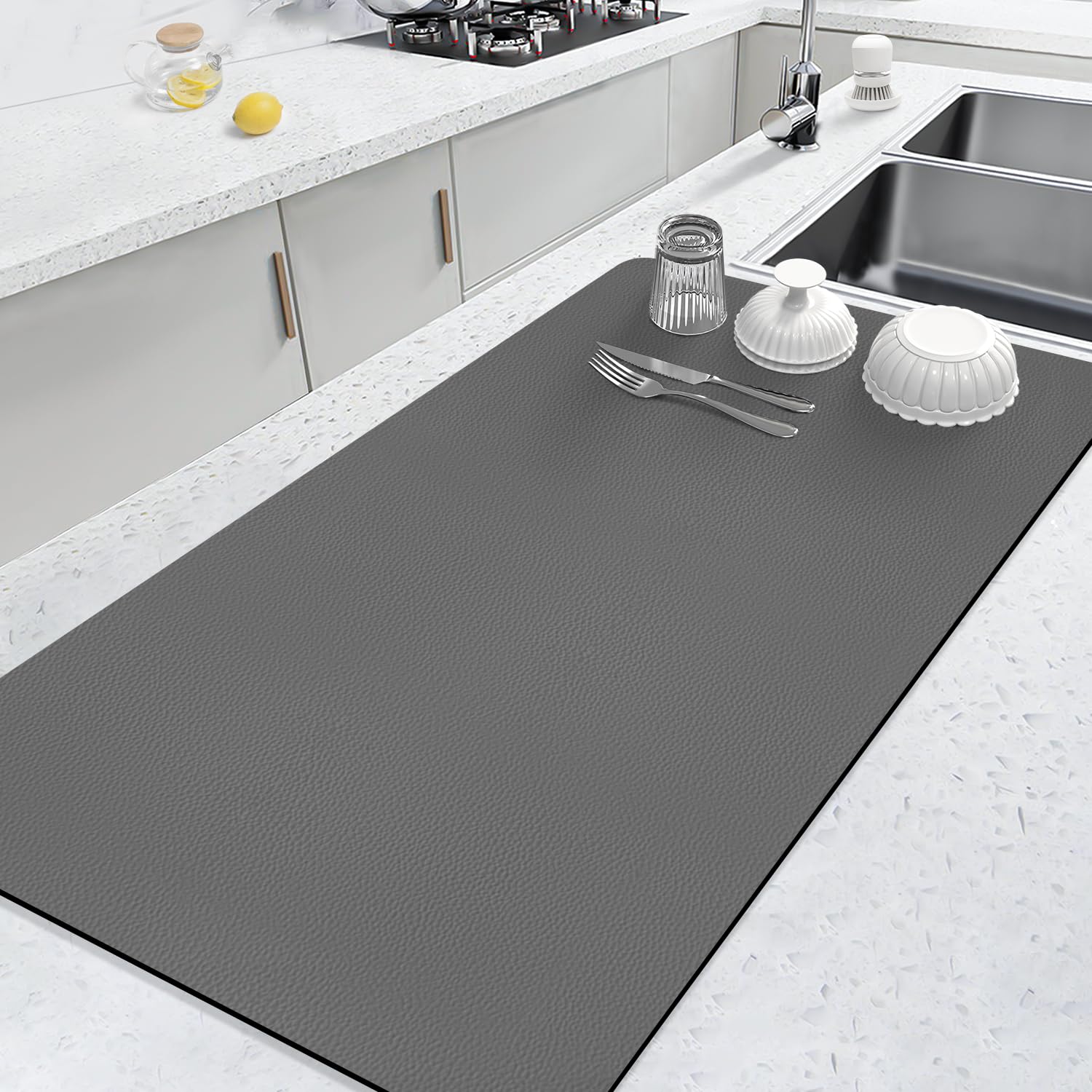 LOPNUR diatomite dish drying mat with absorbent surface for fast drying
