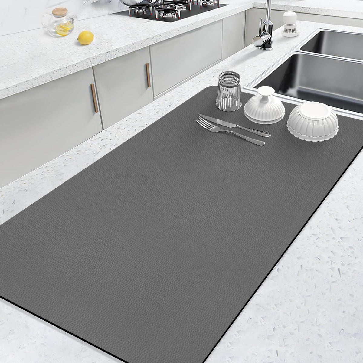 LOPNUR diatomite dish drying mat with absorbent surface for fast drying