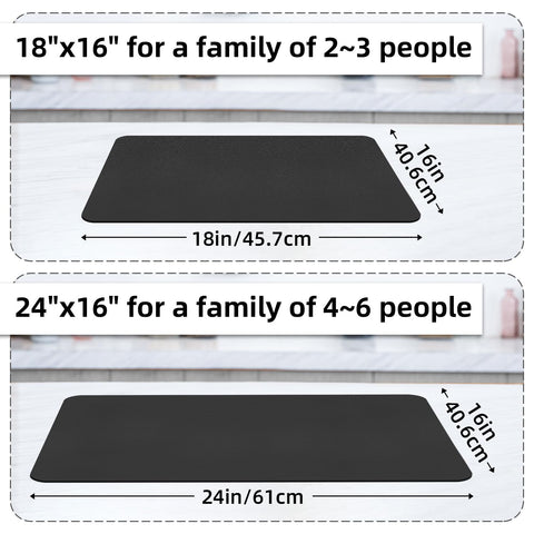 LOPNUR 16x18 drying mat ideal for compact counters and daily dish-drying