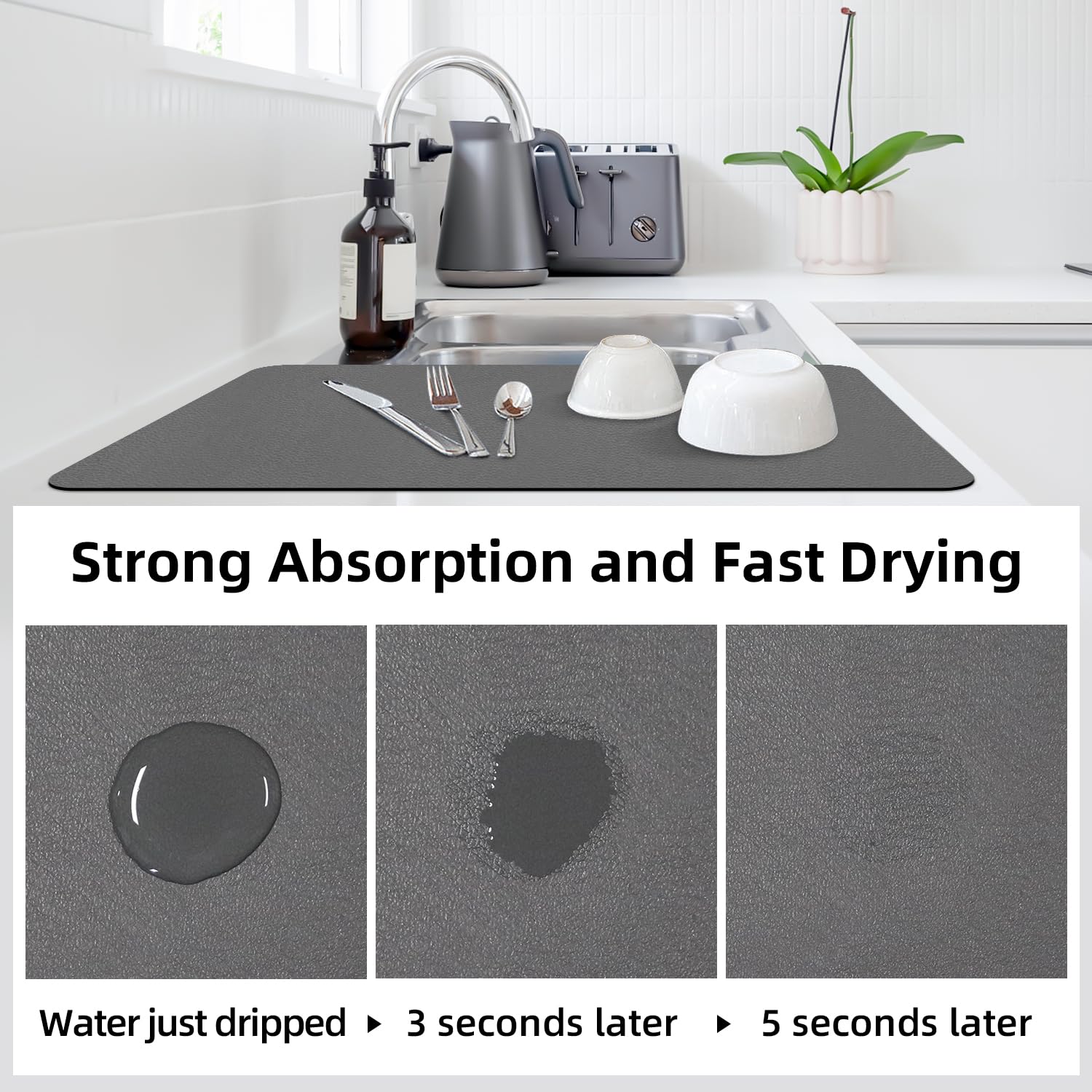 LOPNUR anti-slip back mat keeps dishes steady