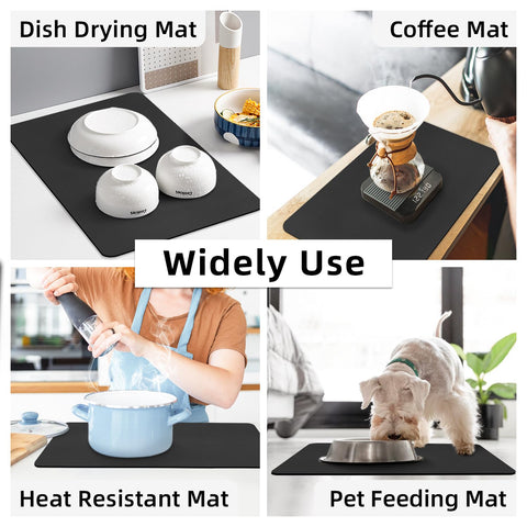 LOPNUR pet dish mat keeps feeding areas tidy and contained