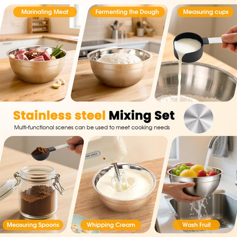 Lord Eagle dough hooks and beaters with whisk for versatile dough mixing