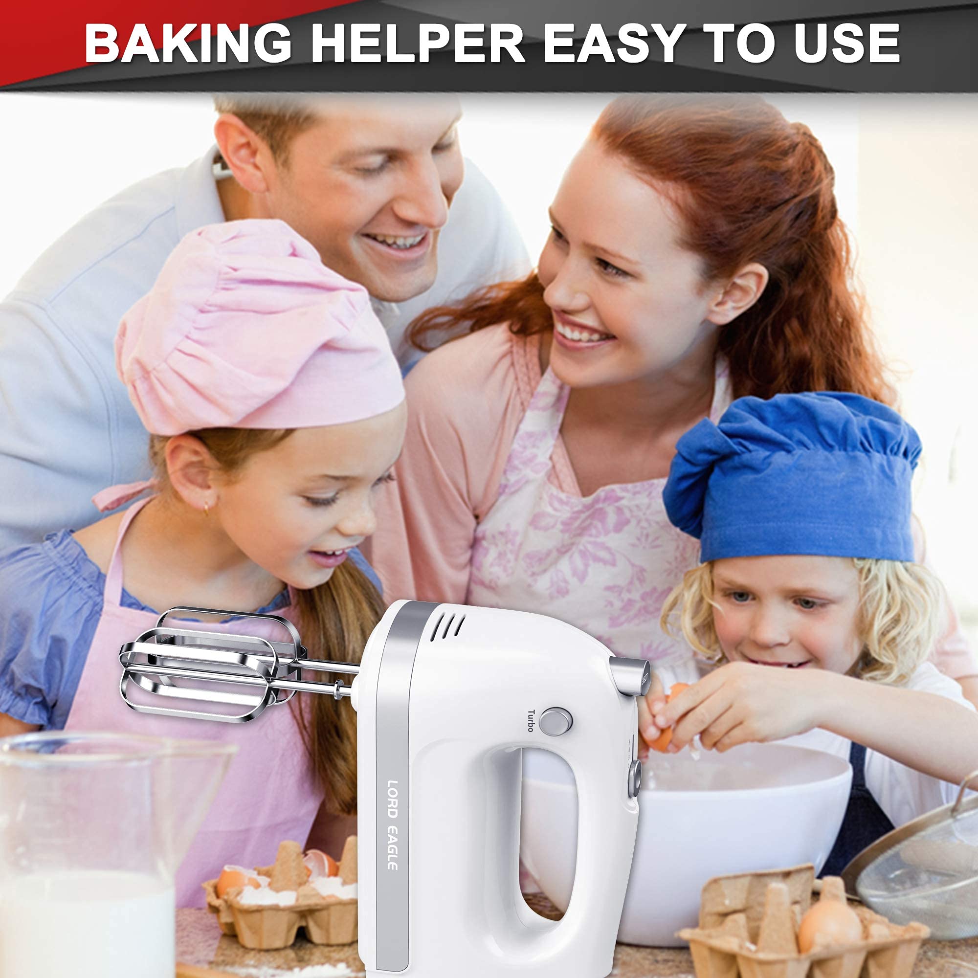 Lord Eagle dishwasher-safe attachments simplify cleanup