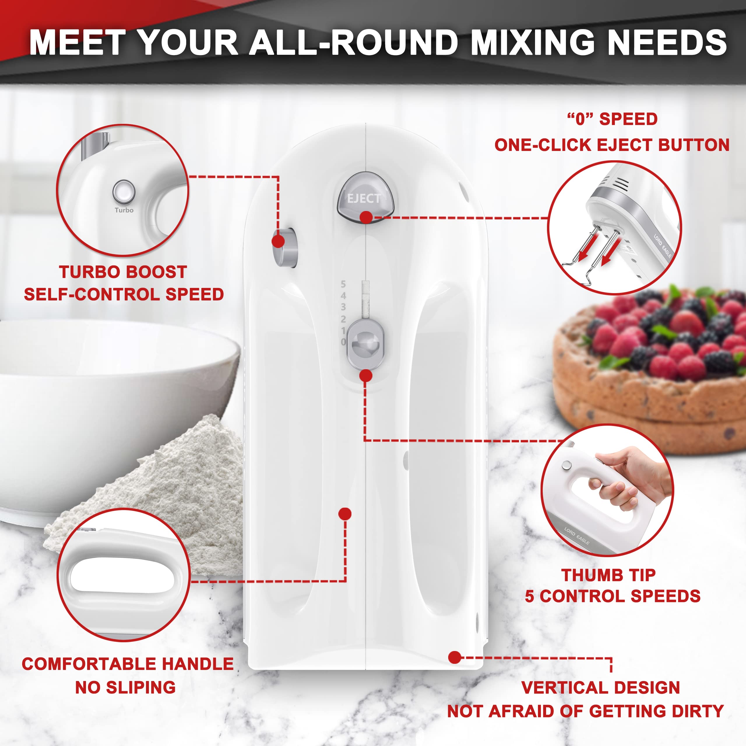 Lord Eagle eject button enables quick attachment release