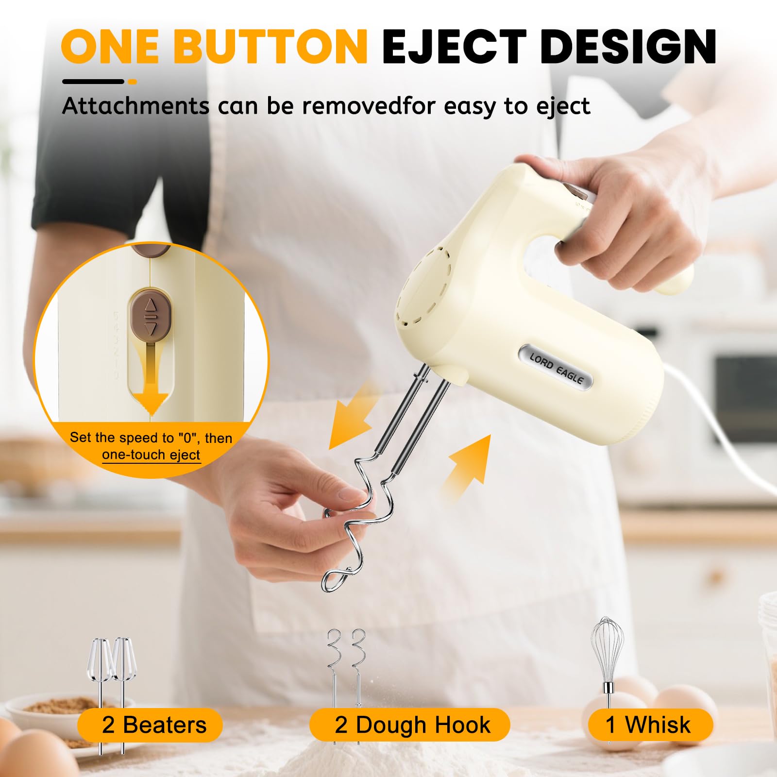 Lord Eagle compact mixer on kitchen counter for easy storage