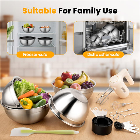 Lord Eagle nesting bowls set ready for prep and mixing tasks