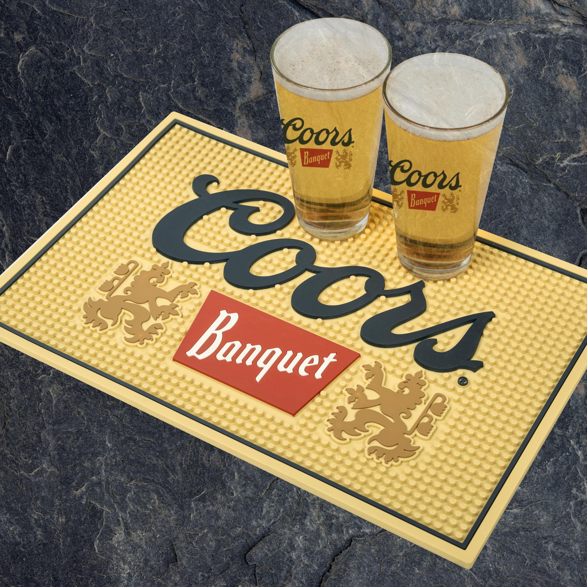 LORD'S ROCKS Coors Banquet bar mat branded style for your setup