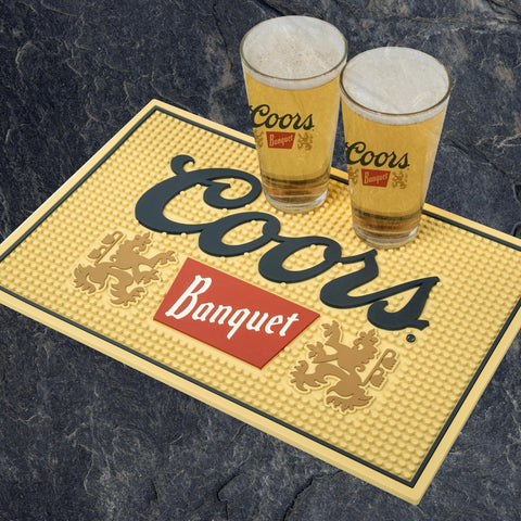 LORD'S ROCKS Coors Banquet bar mat branded style for your setup