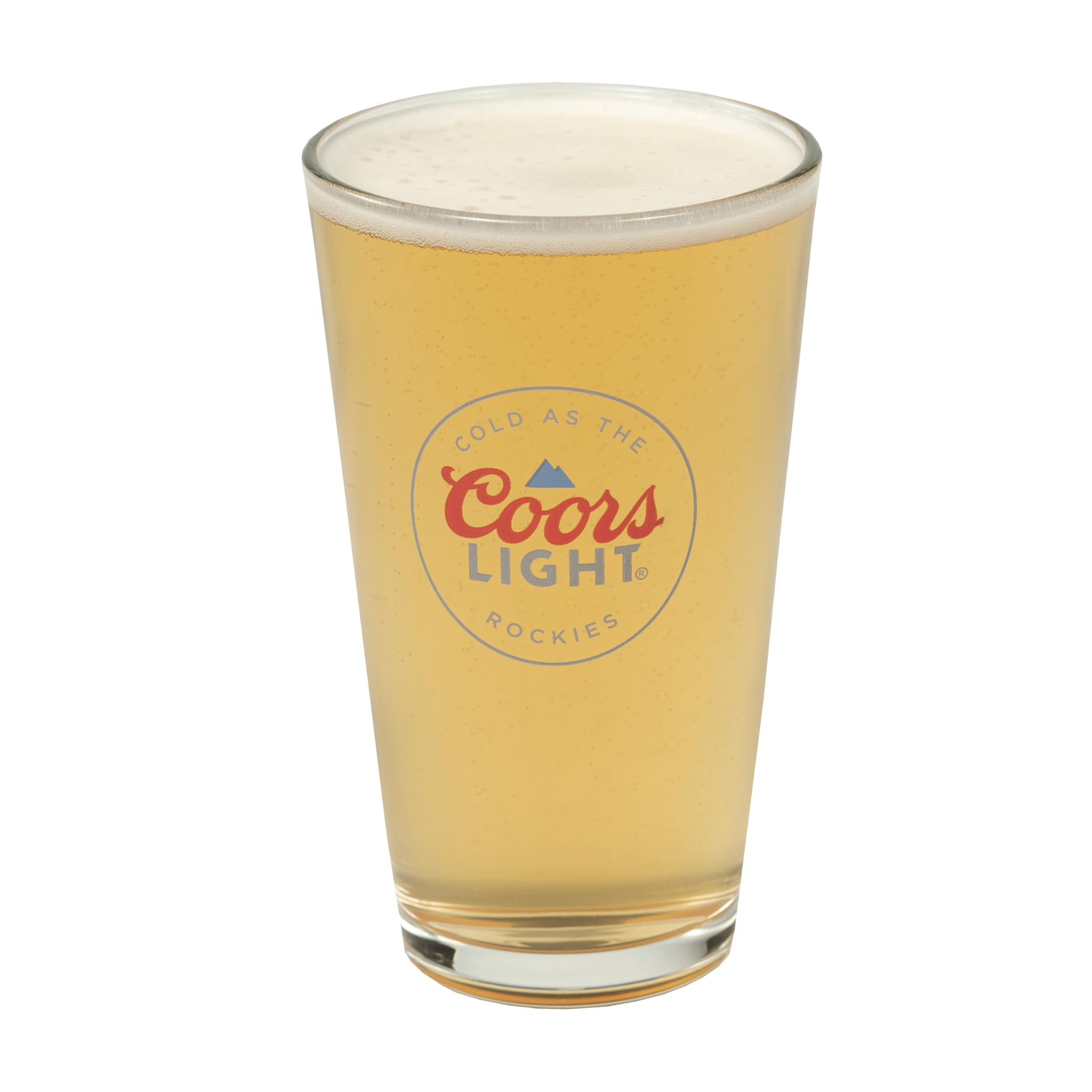 LORD'S ROCKS Coors Light logo on glass enhances authentic beer presentation
