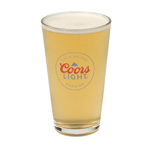 LORD'S ROCKS Coors Light logo on glass enhances authentic beer presentation