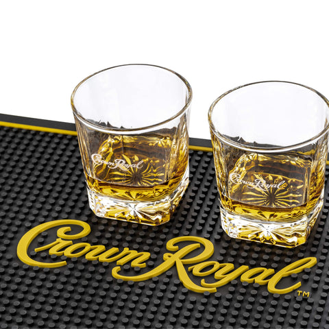 LORD'S ROCKS Crown Royal bar mat drip catcher protects countertops during pours.